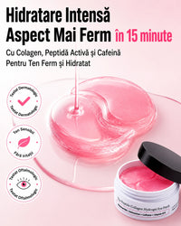 Plasturi din Hidrogel - cu Colagen și Peptide - pentru Cearcăne și Ochi Umflați