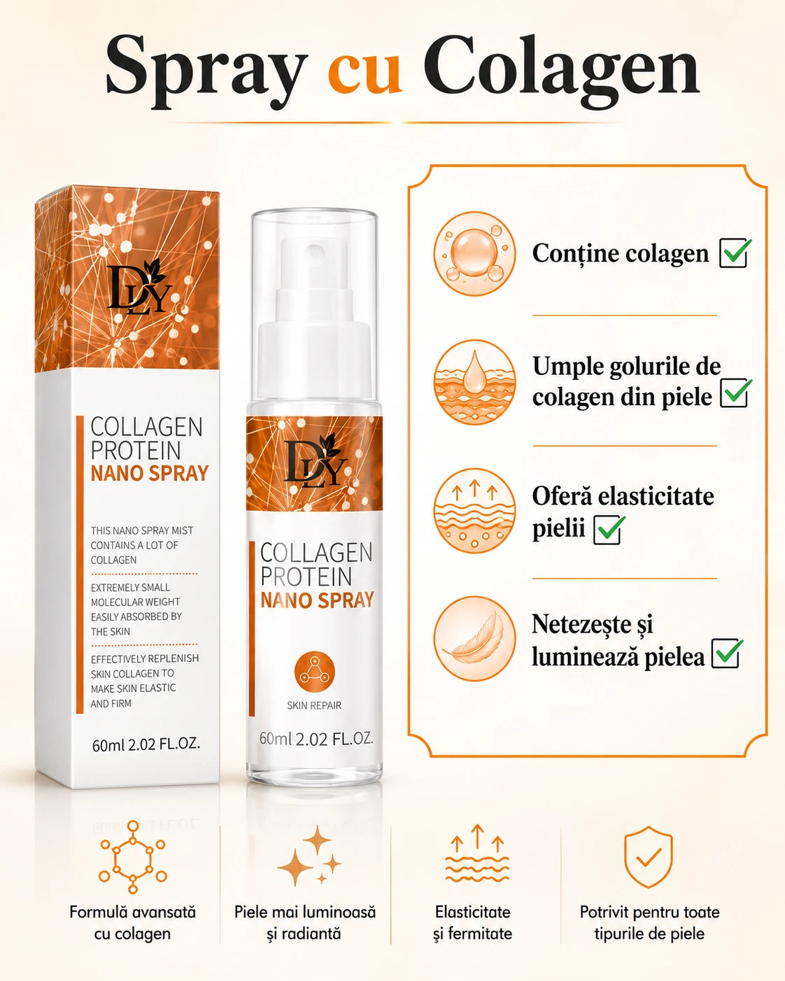 Benzi cu Colagen Dizolvabile, 100% Absorbție