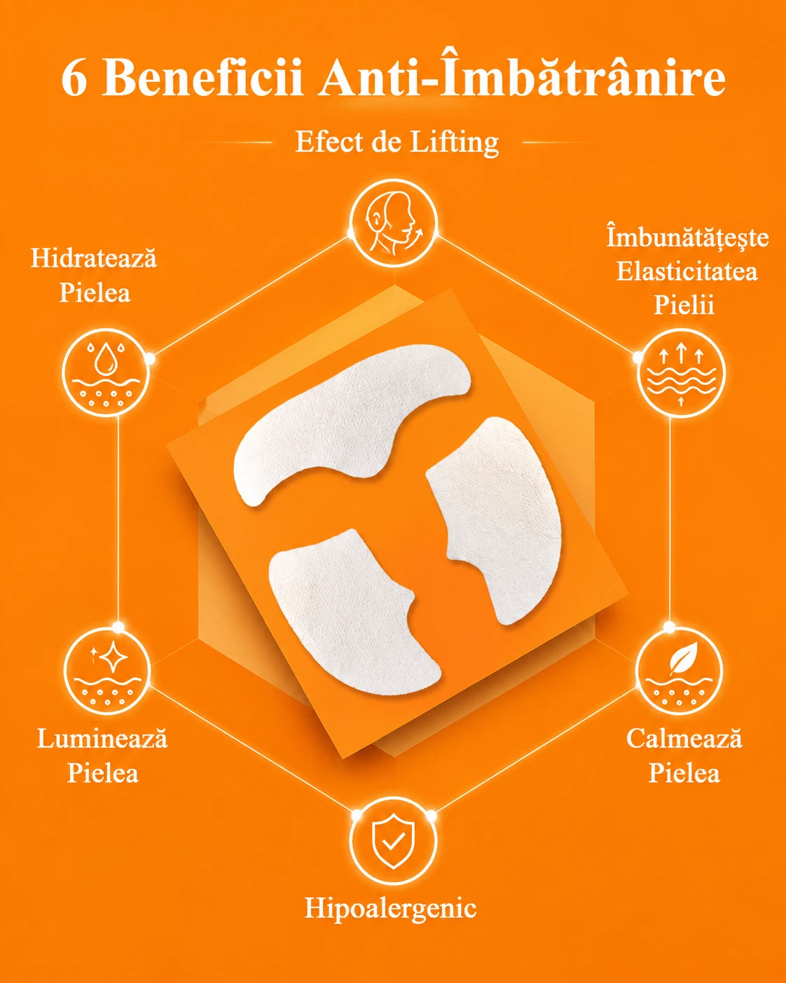 Benzi cu Colagen Dizolvabile, 100% Absorbție